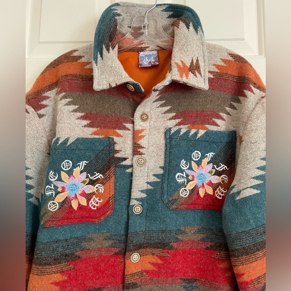 Sample Brand Flannel Lined Button Up Jacket Size … - image 4